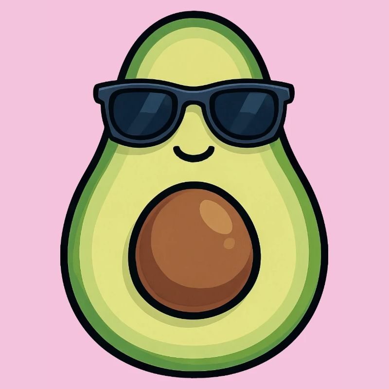 Cool Avocado Summer Design for Vegan Vegetables