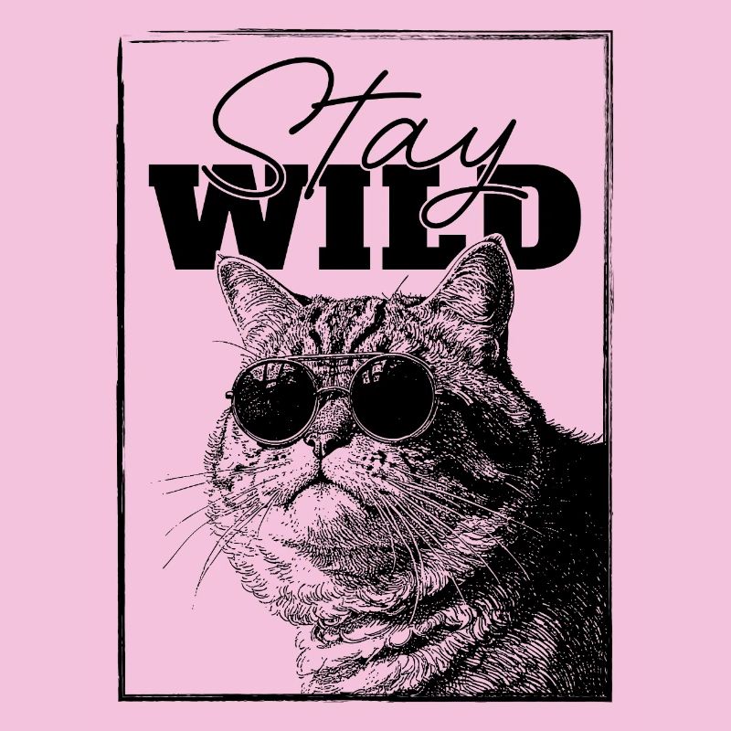 Stay Wild Cool Cat – Funny Relaxed Chonky Kitty