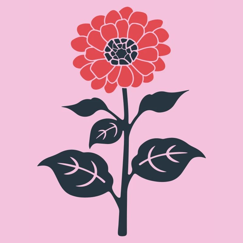 Illustration de fleur rouge