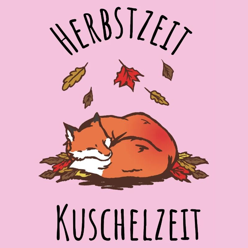Sleeping fox in autumn cuddle time