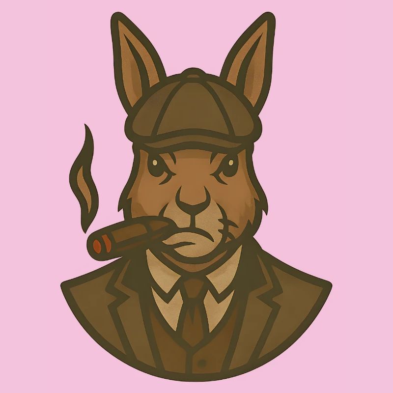 Rabbit in a suit with cigar 1920