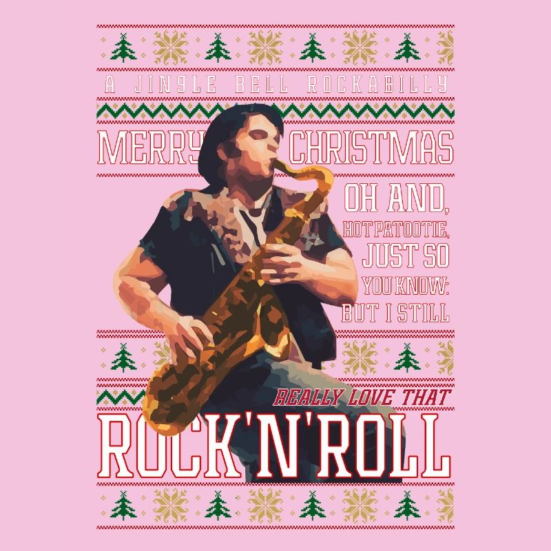 Rockabilly-Weihnachts-Rock'n'Roll-Hässlicher Weihnachtspullover