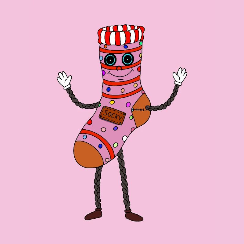 Socky Glitzer Sockefigur