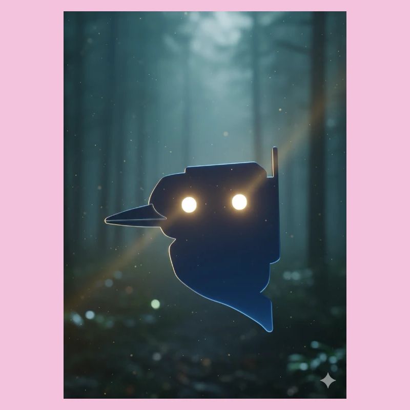 Night Forest Bird Silhouette Light Up