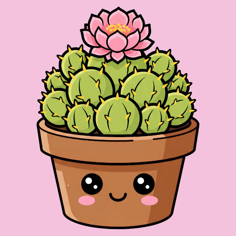 Kawaii Cactus Bloom Pot