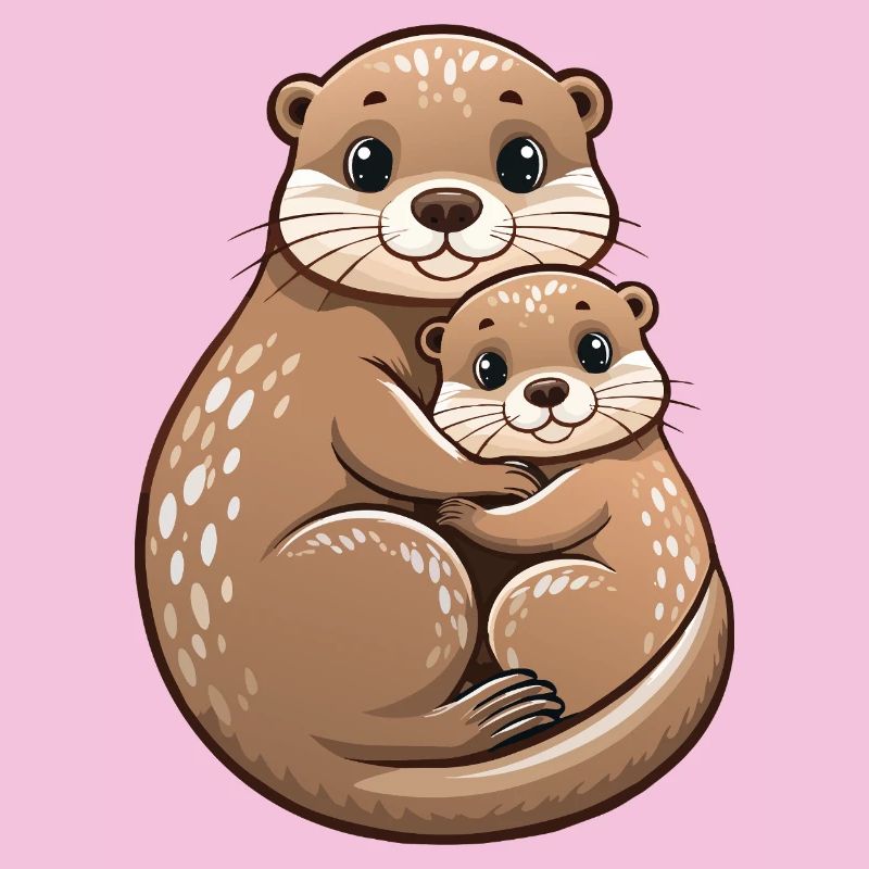 Mutterotter mit Jungtier