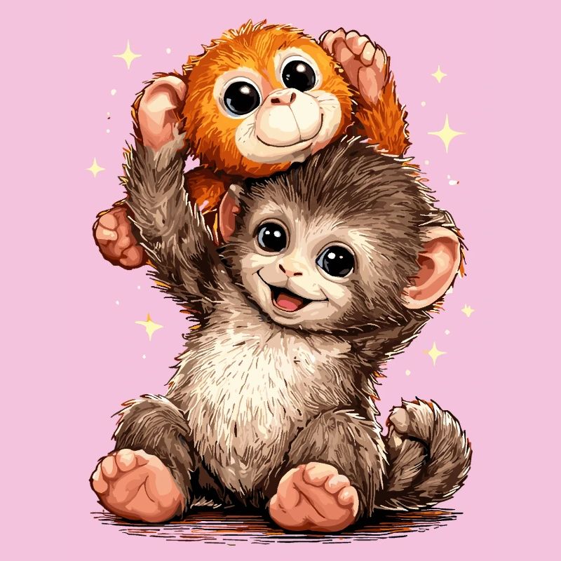 Cute Monkey Punch Japanese Meme