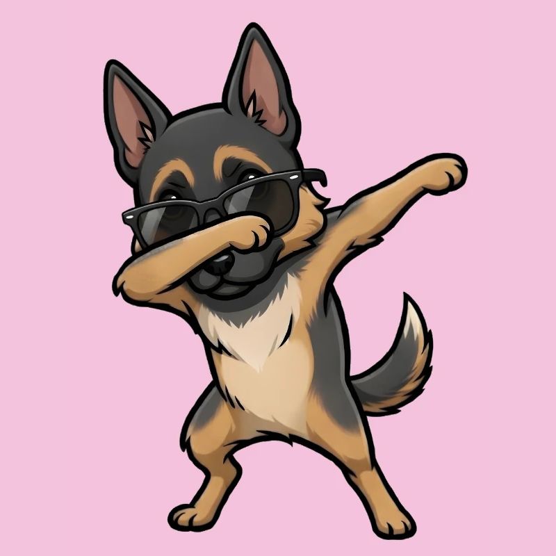 Dabbing Deutscher Schäferhund