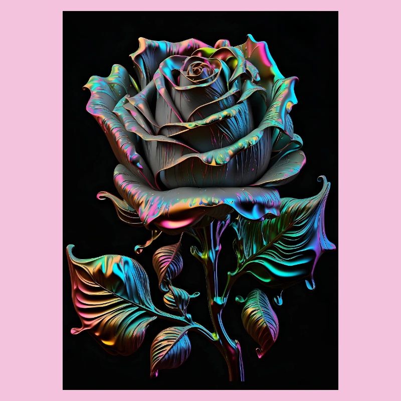 Rainbow Rose Metallic