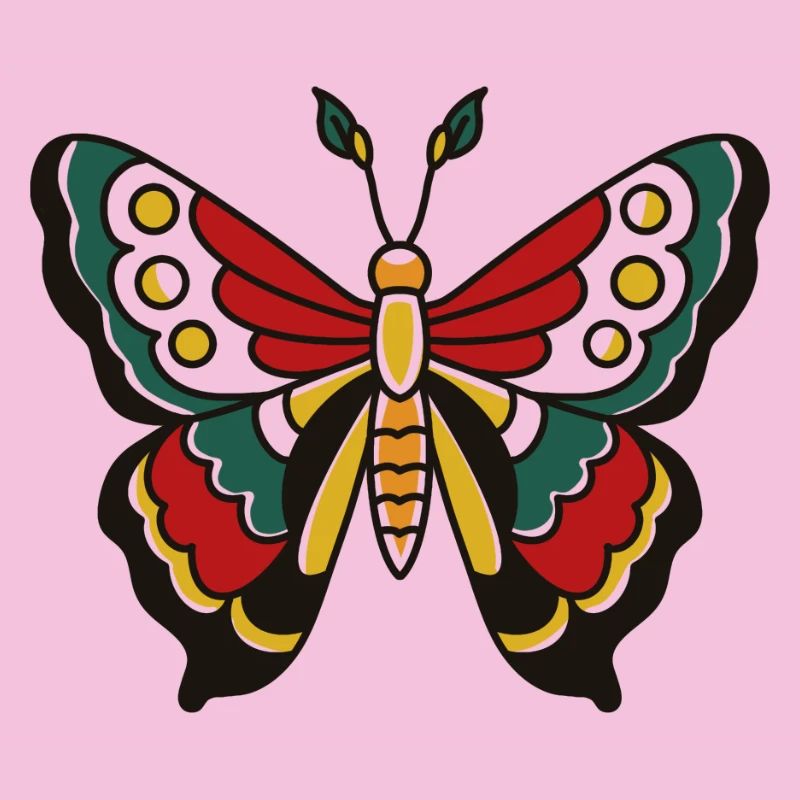Illustration de papillon Papillon Coloré Moderne
