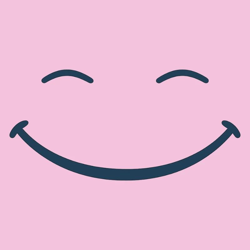 Blue Minimal Smile Icon