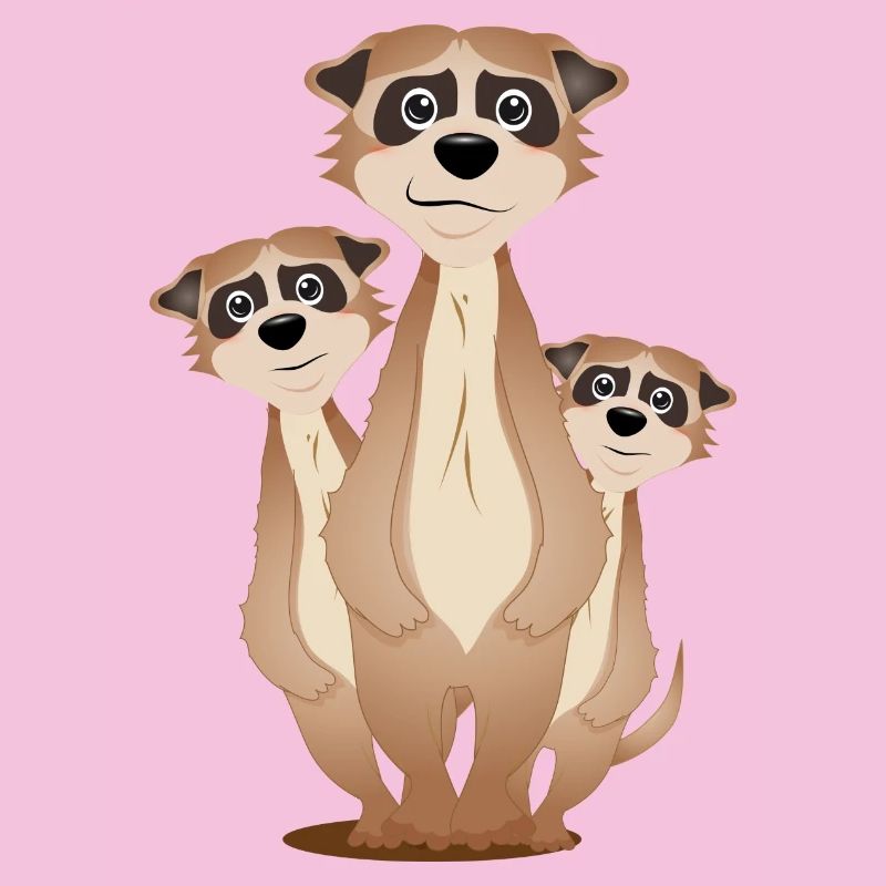 funny meerkat group with cuddly factor