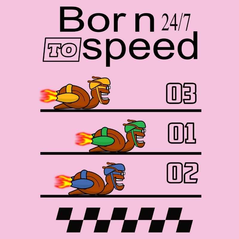 Funny racing snails