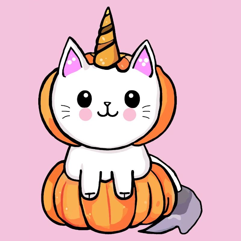 Halloween Einhorn Katze