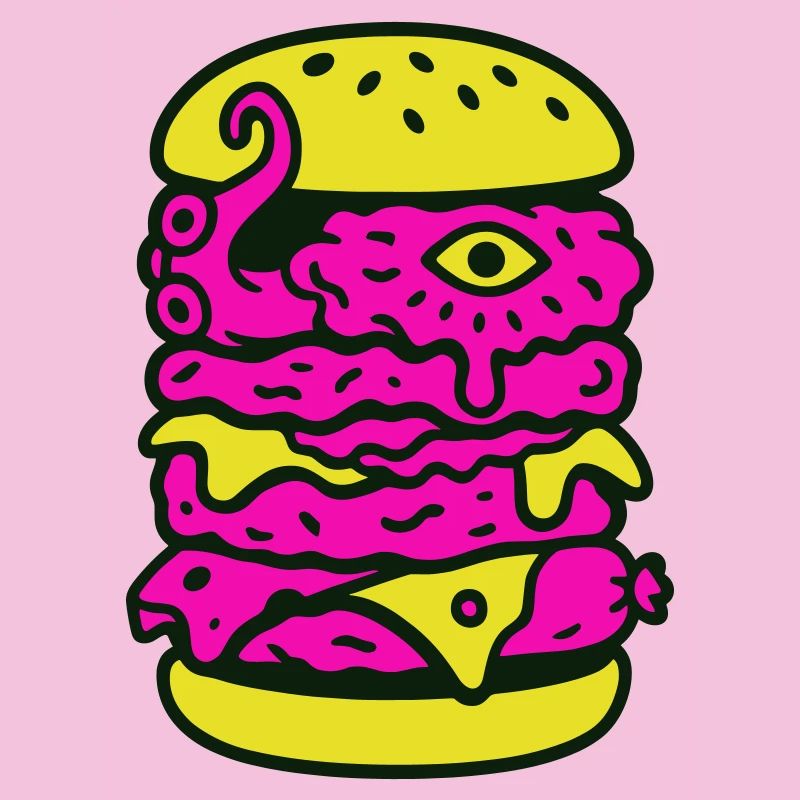 Monster Burger dans le style Pop Art
