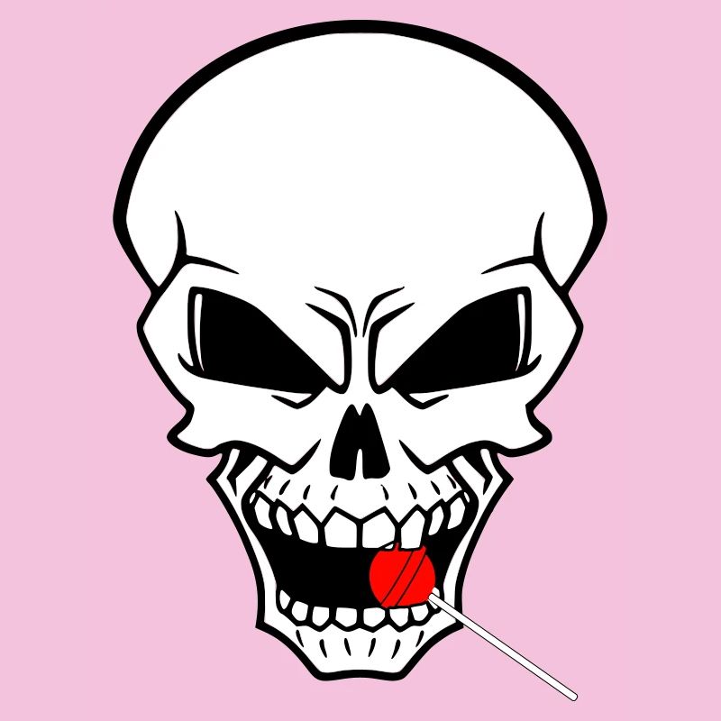 Rebel Skull with Red Lollipop