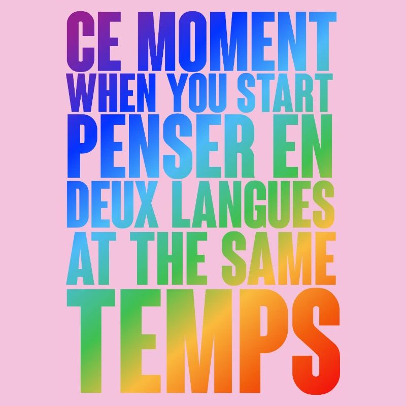 Motif de pensée multilingue en dégradé de couleurs