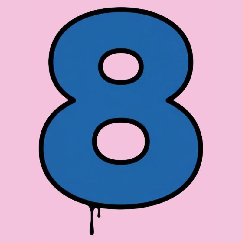 Dripping Blue Eight Design