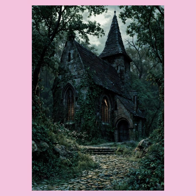 Moonlit Forest Chapel