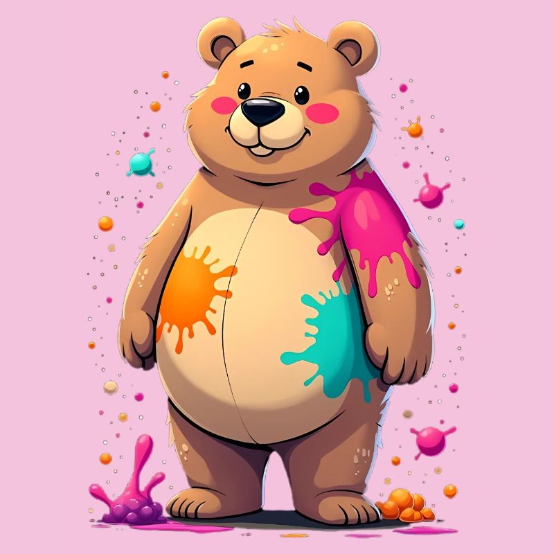 Kunterbunter Farbbär Kunst