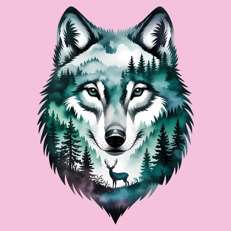 Wolf Silhouette - Motivational Wolf Logo