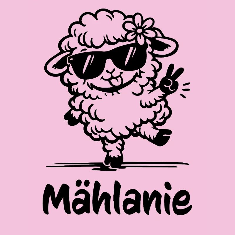 Mählanie Dancing Sheep Funny Pun