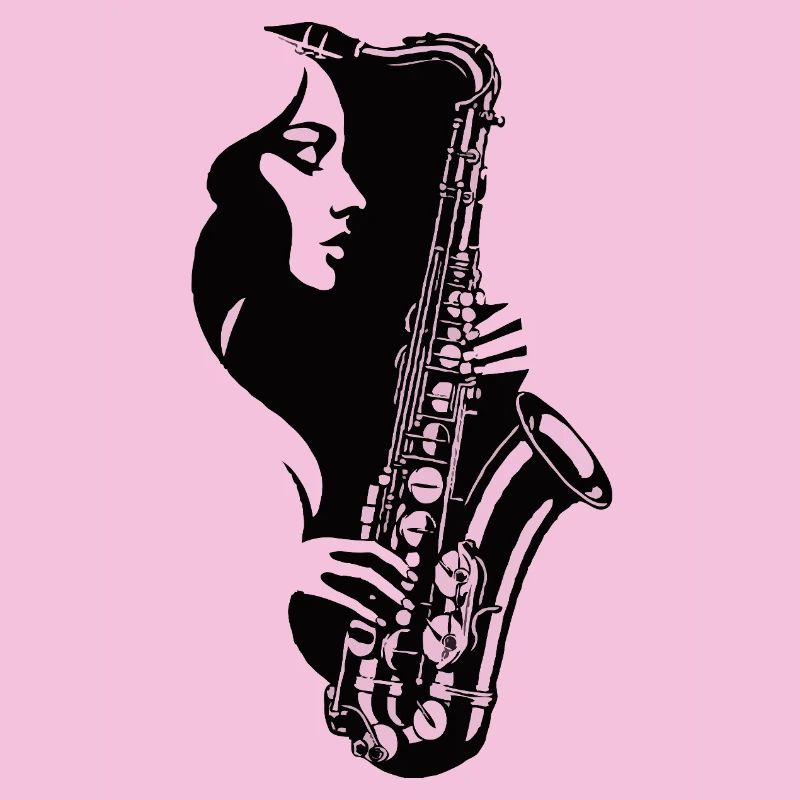 Frau mit Saxophon