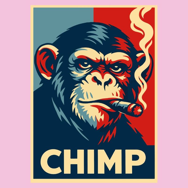 Affiche rétro de cigare chimpanzé
