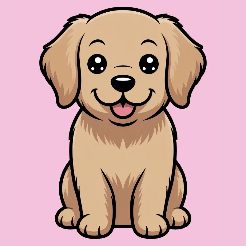 Süßer Golden Retriever Comic