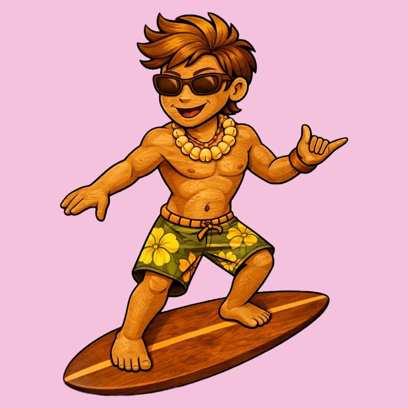 Surfer style hawaïen