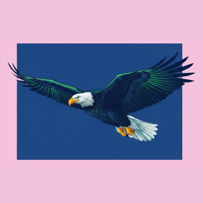 Vol d’aigle dans Blue Sky, Seattle, Seahawks