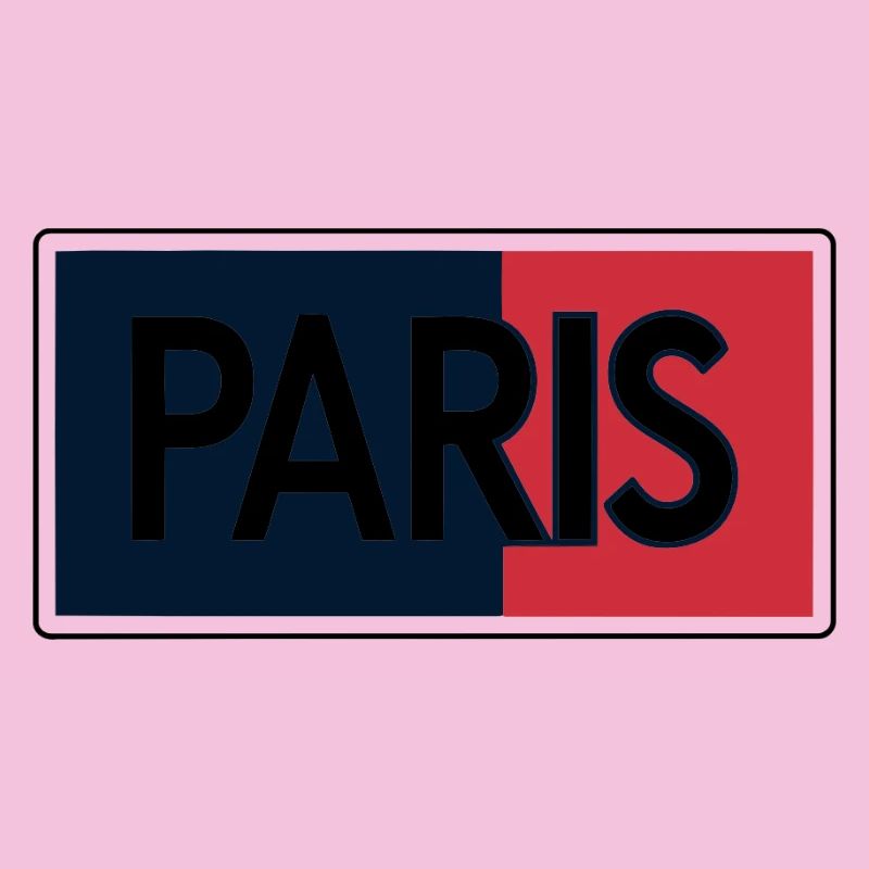Pariser Flagge Split-Typografie