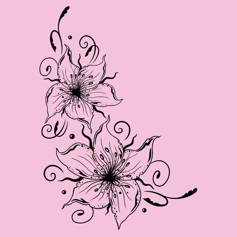 Large lilies with floral element. Summer time.