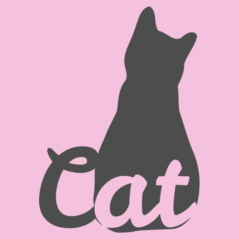 Silhouette de chat avec texte de chat
