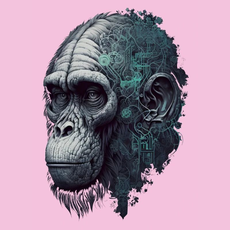 KI-gesteuerter Affe