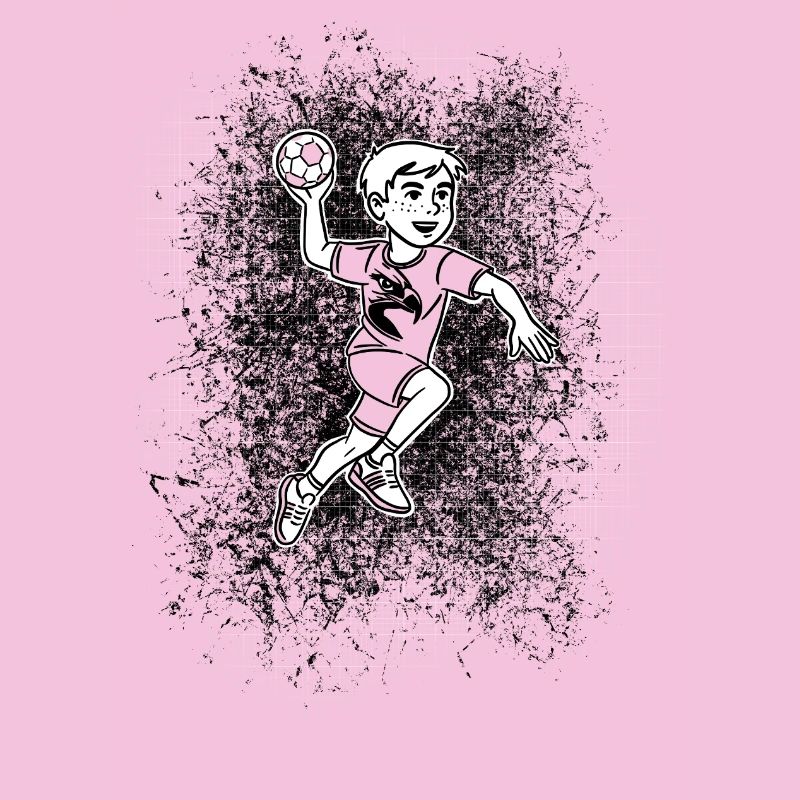 Junger Handballspieler im Sprung