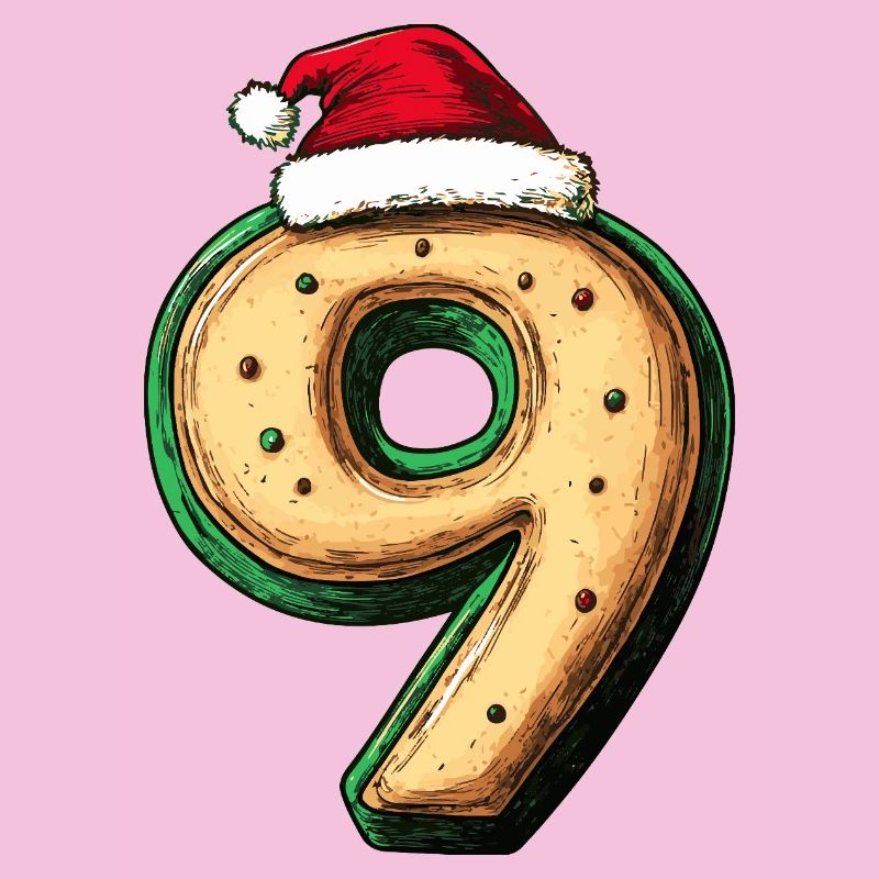 Biscuit 9 chiffres Noël