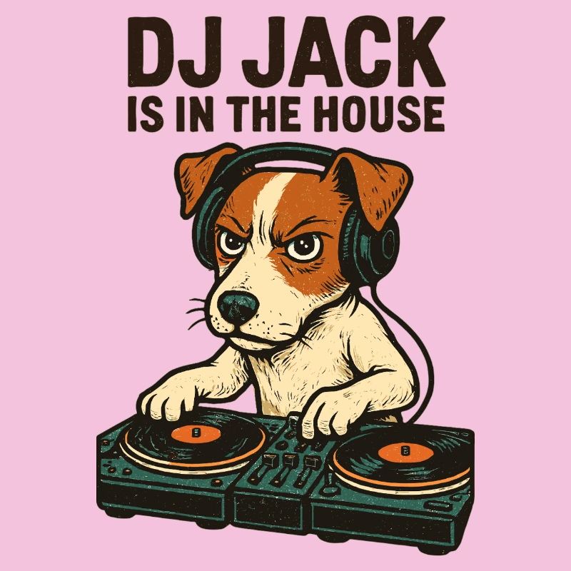 Jack Russell Terrier DJ Turntables Techno Geschenk