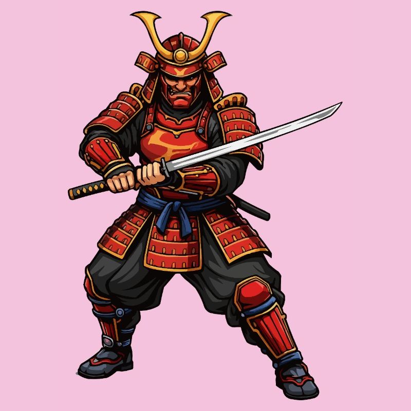 Samurai Krieger in Rot