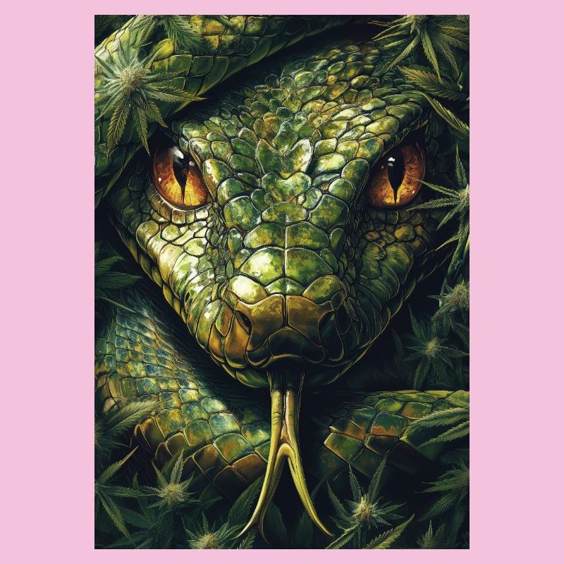 Snake Eye with Leaf Pattern