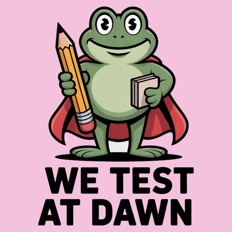 Teacher Frog We Test At Dawn Test Day Coordinator 