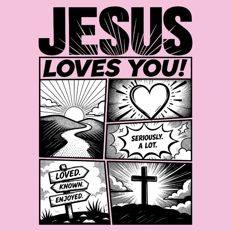 Conception de bandes dessinées « Jésus t’aime »