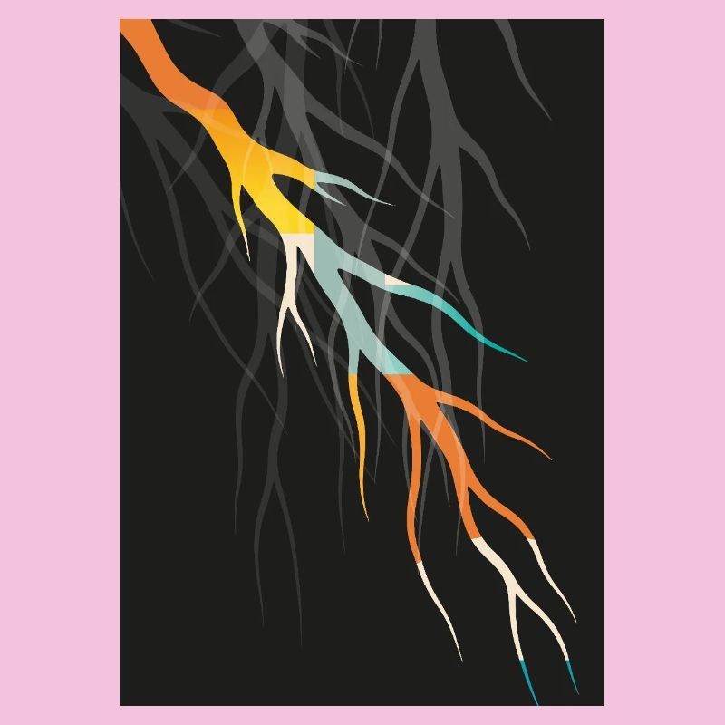 Abstract Root Art Geometric Modern Art