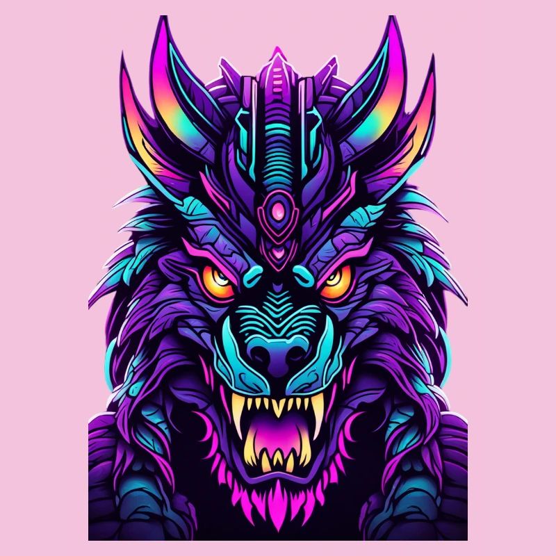 Neon Wolf Spirit
