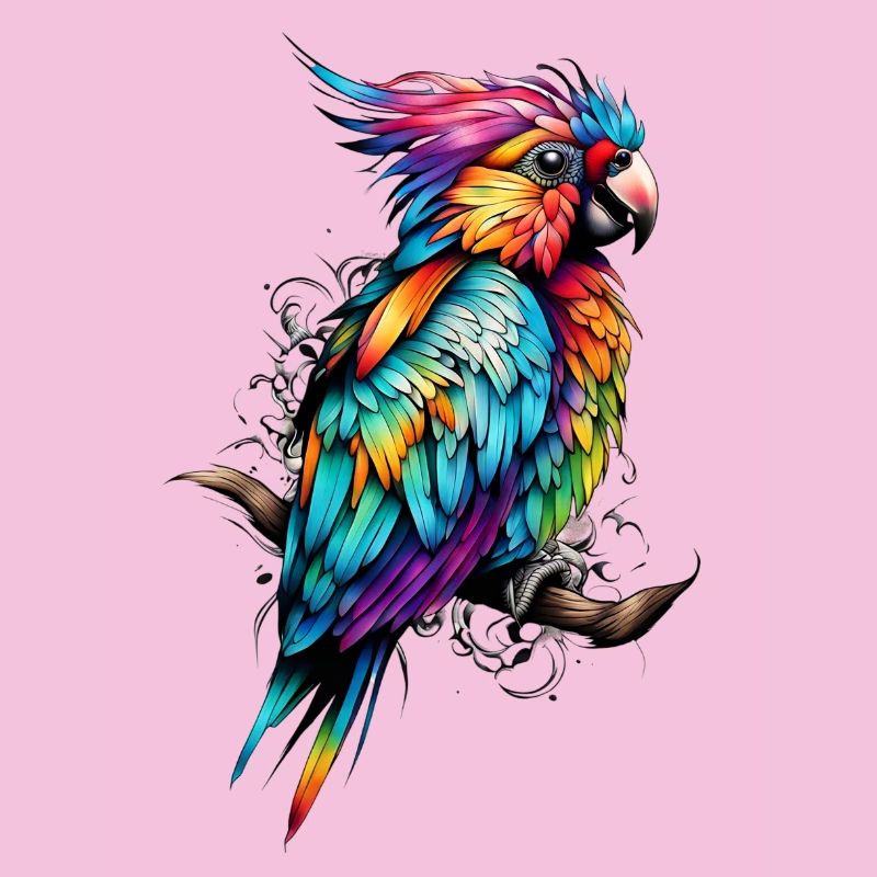 Perroquet coloré Couleur Feu