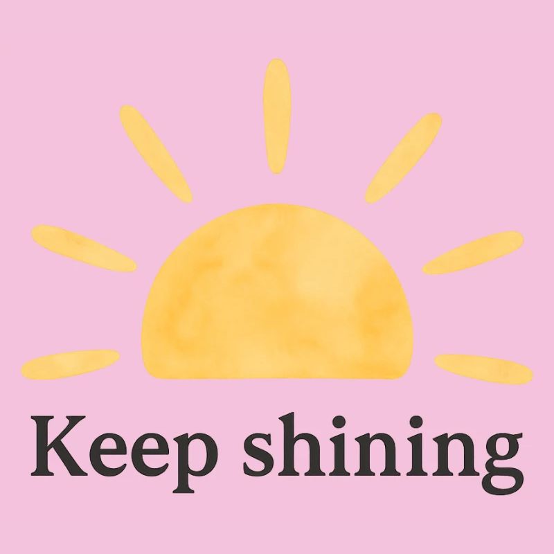 Keep Shining – Sonne – Minimalistisch