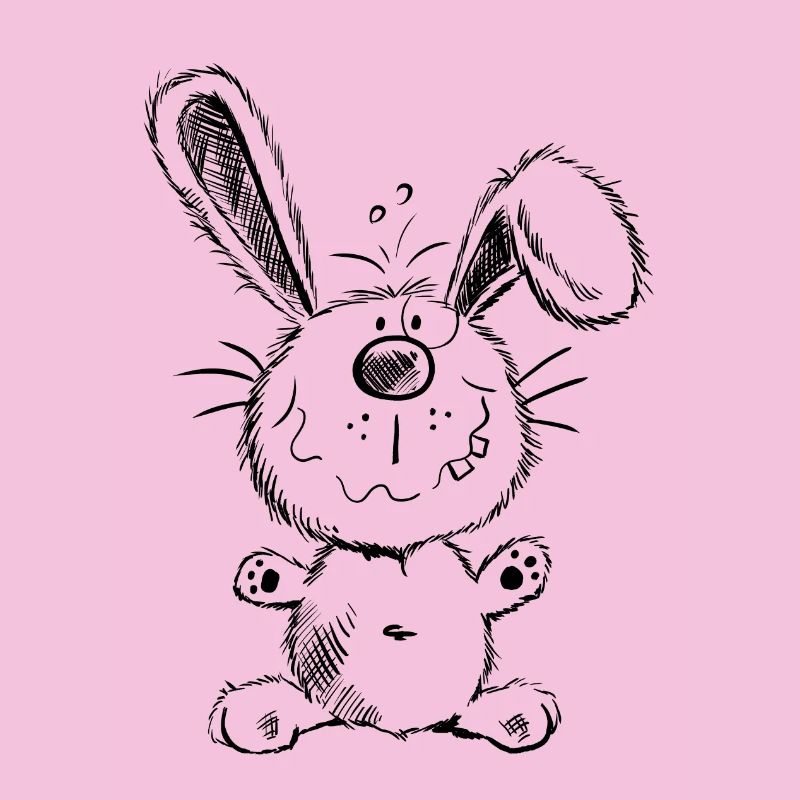 Mignon lapin dessin animé