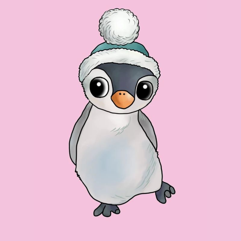 Pinguin mit Muetze