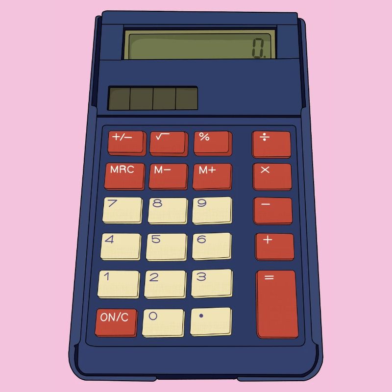 80's 90's Calculator Math School Nostalgie