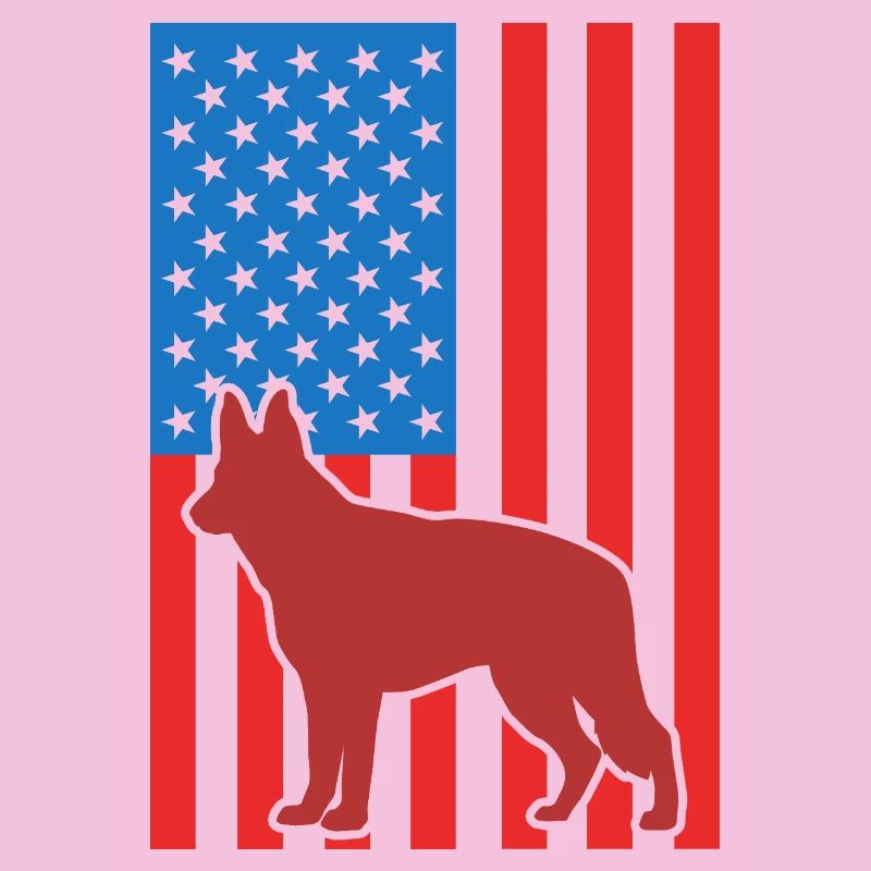 Schäferhund US Flagge